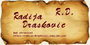 Radija Drašković vizit kartica